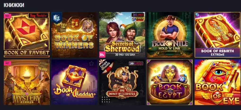 Тематика слотів та інших ігрових апаратів на реальні гроші